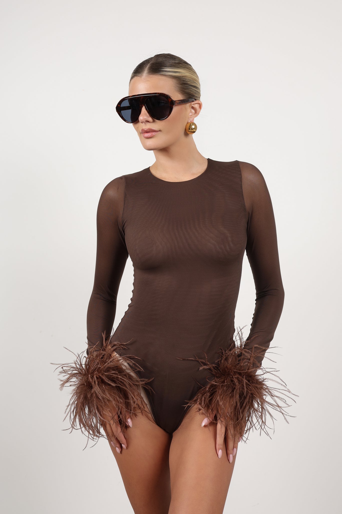 Aeris Sol Bodysuit (Brown)