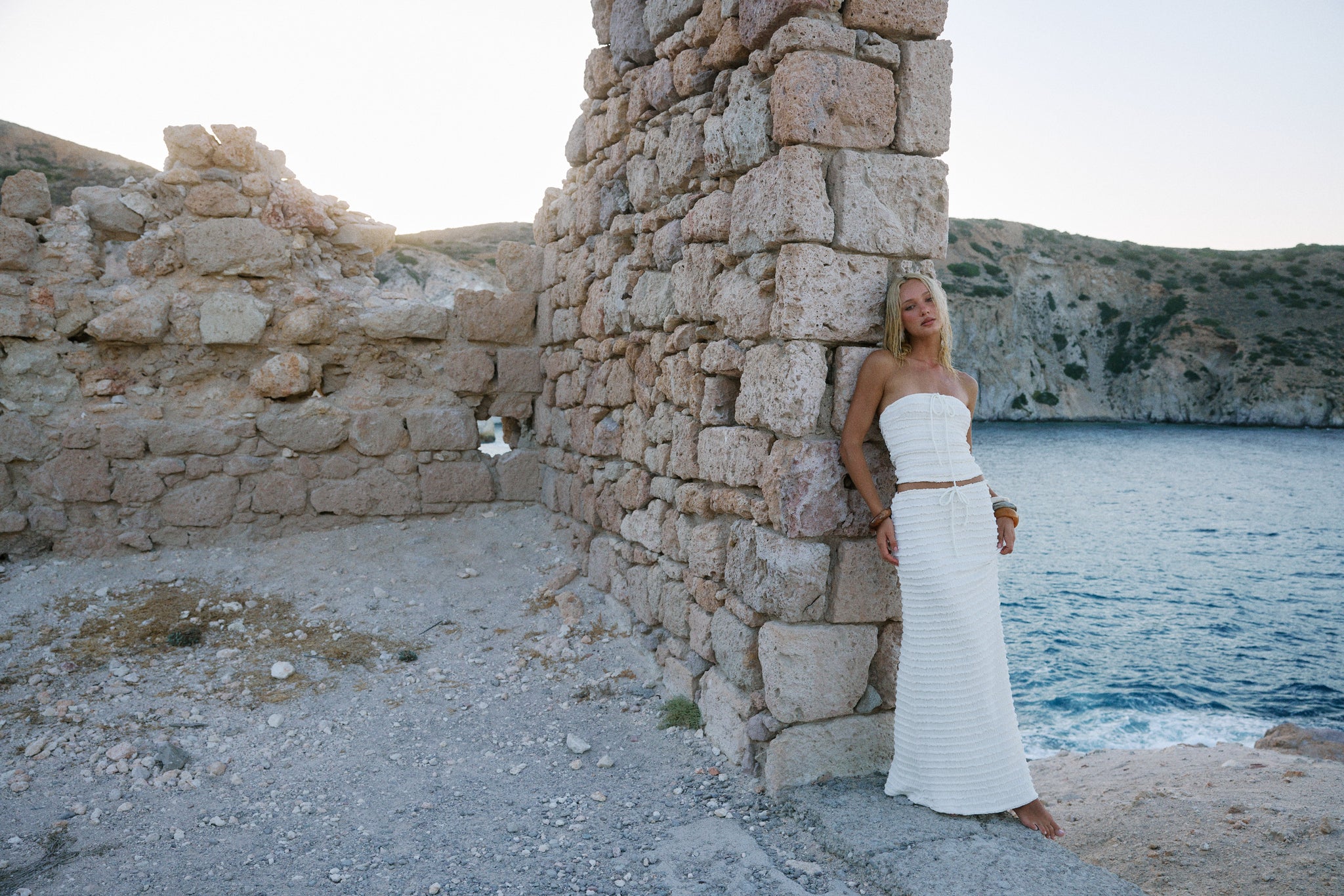 Aeris Isla Maxi Skirt (White)